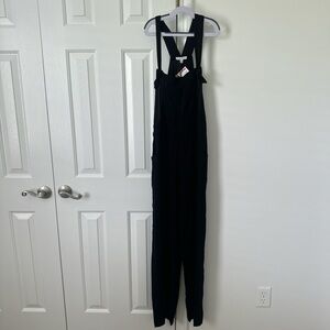 Black long overalls